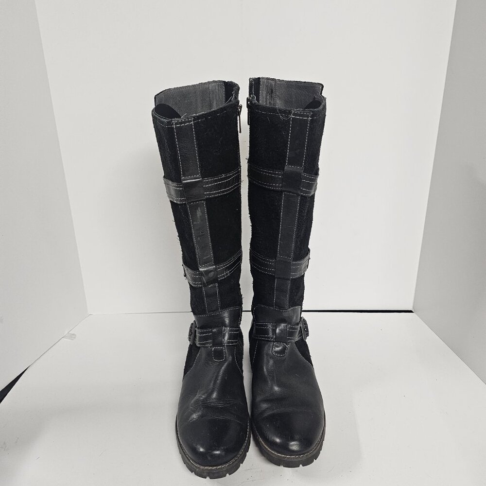 Ariat Highland Boots Moto Meets Equestrian Grunge Leather Black 9B - Picture 2 of 13